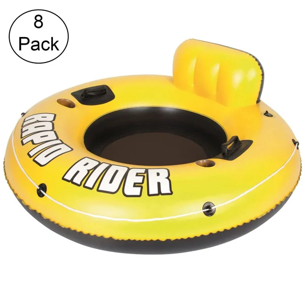 Bestway Rapid Rider 53x22 Inflatable Raft Tube with Handles/Cup Holders (8 Pack)