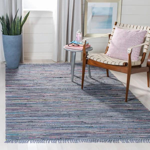 Safavieh Rag Rug RAR121M Grey - Multi 5& x 8& Area Rug