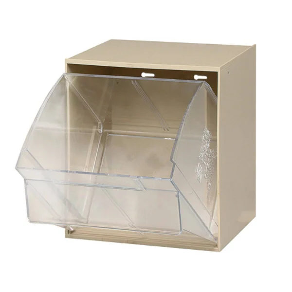Quantum Storage Tip-Out Bin System, Beige, 6.62x22 L x 23.62x22 W x 8.12x22 H
