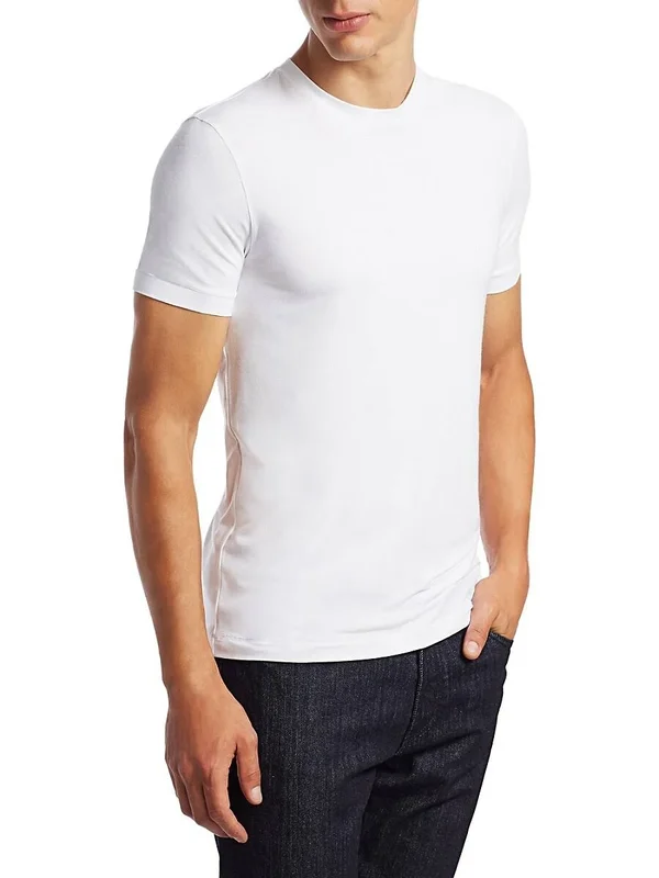 Giorgio Armani Men's Crewneck T-Shirt - White, Men's, 48