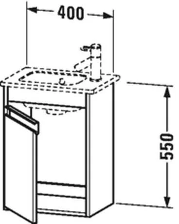 Duravit KT6417R9191 Vanity Unit Ketho, 1 Door for