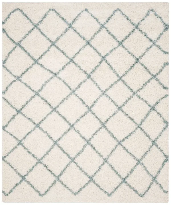 Safavieh SGD258J Dallas Shag Ivory - Seafoam Area Rug - 10& x 14&
