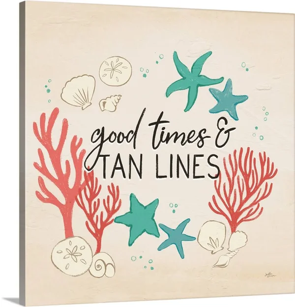 Beach Time IV - Canvas Wall Art, 20x20, Great Big Canvas