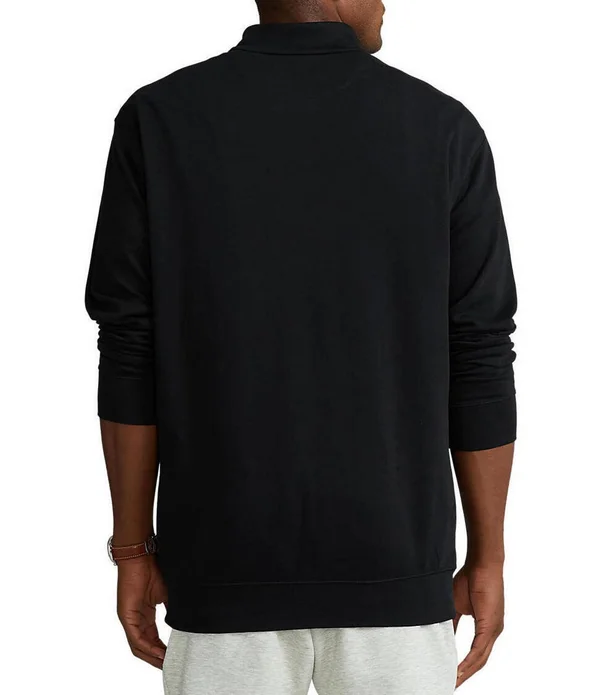 Polo Ralph Lauren Men's Big & Tall Luxury Jersey Quarter-Zip Pullover - Luxury Tan Heather