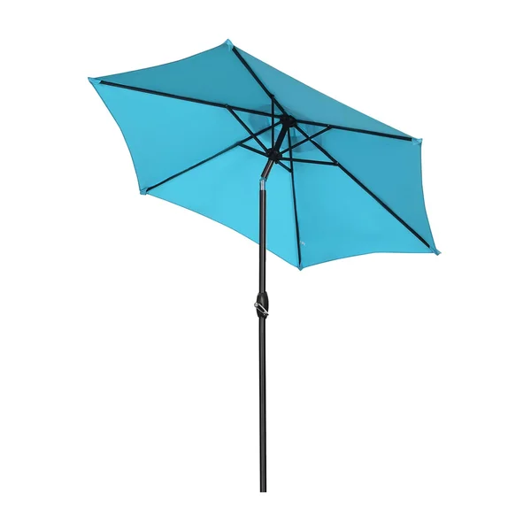 Ainfox 9ft Outdoor Patio Umbrella with Base - Blue