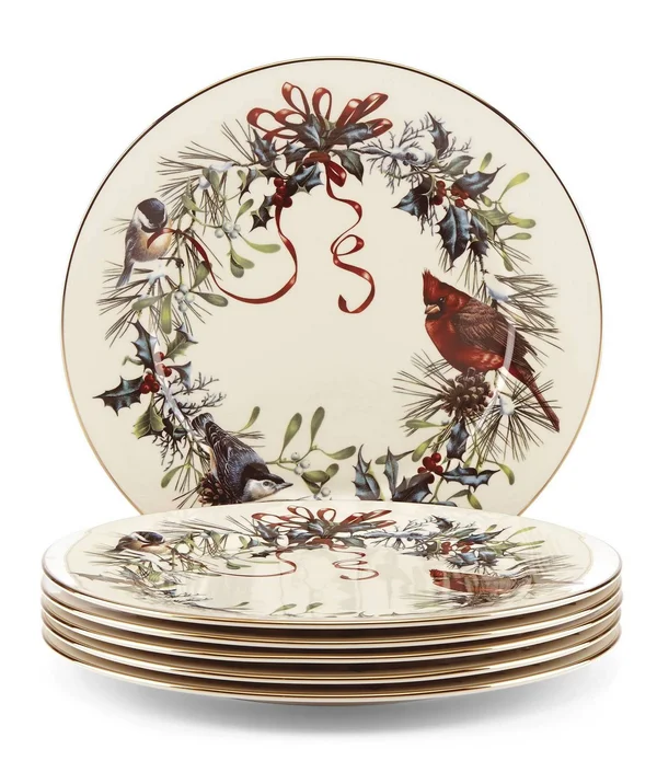 Lenox Winter Greetings 6-Piece Dinner Plate Set