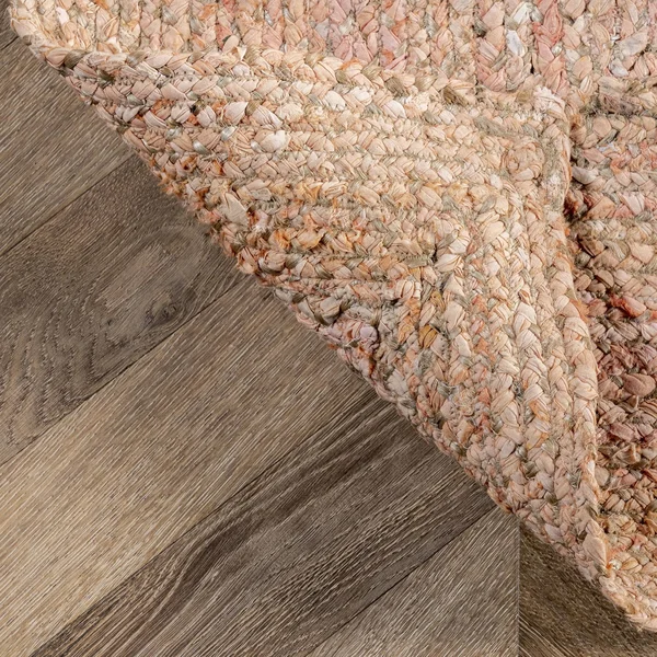 nuLOOM Hand Braided Otelia Denim and Jute Area Rug - 8& x 10&, Beige