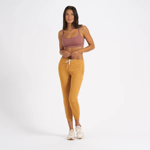 Women's Performance Jogger by Vuori, Xxs, Yellow/Gold, Flax Heather, Cozy, Relaxed Fit, Softest Premium Stretch Fabric, V
