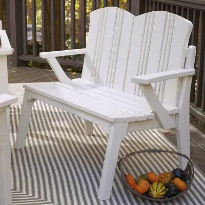 Carolina Preserves Garden Bench Uwharrie Chair Size: 35.25x22 H x 45.5x22 W x 20x22 D - Color: Whitewash