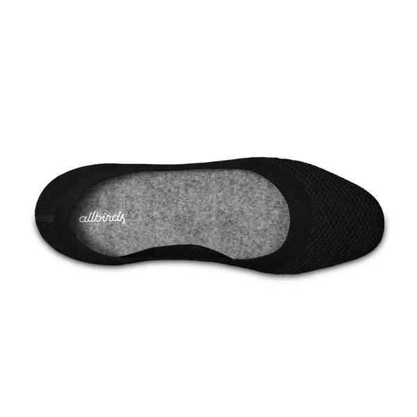 Allbirds Women's Tree Flats - Jet Black, Size 6.5