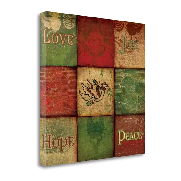 Tangletown Fine Art Holiday Joy by Artique Studio - Giclee Print on Gallery Wrap Canvas, 20x22x20x22