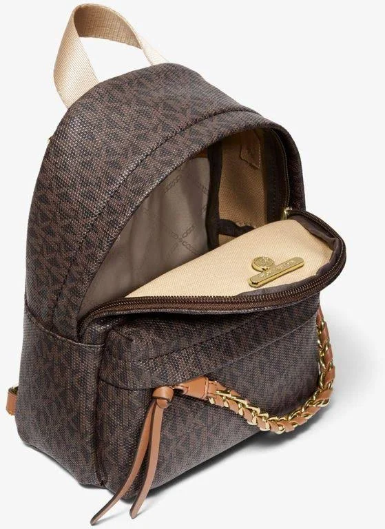 Michael Kors Slater Extra-Small Logo Convertible Backpack - Brown