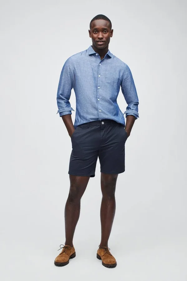 Bonobos Men's 9 inch Stretch Washed Chino Shorts, Size: 33, Blue