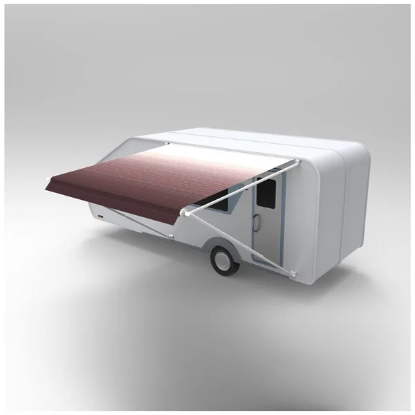 Aleko 12&x8& Retractable RV/Patio Awning, Burgundy Fade Color, Red