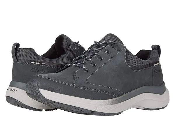Clarks Mens Wave 2.0 Vibe Dark Grey Nubuck Size 9.5