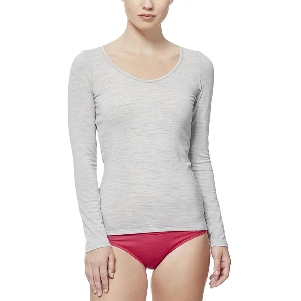 Icebreaker Siren Sweetheart Long-Sleeve Top - Women's Gritstone Heather, L