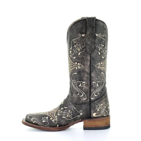 Corral Women's L5078 Circle G Embroidery Leather Cowgirl Boots