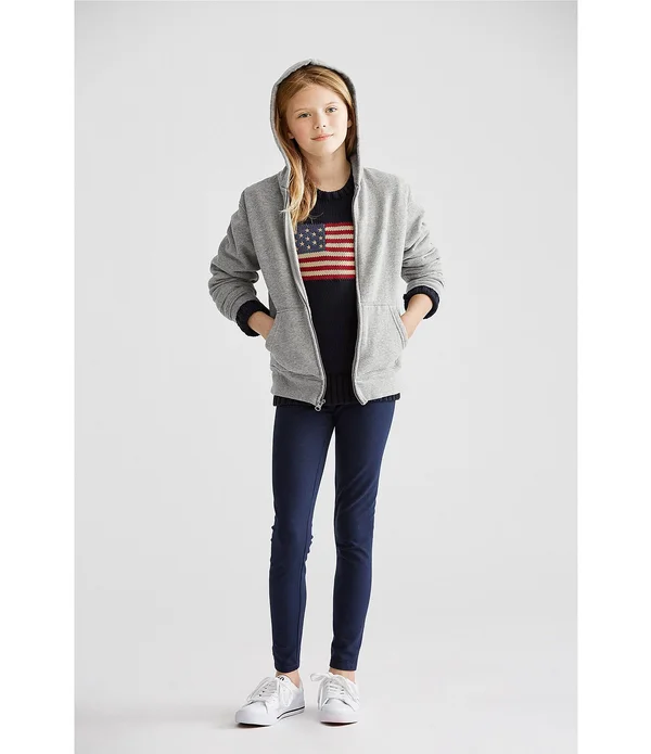 Polo Ralph Lauren Big Girls French Terry Hoodie - French Navy