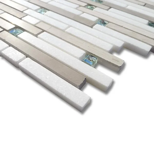Fable Random Sized Marble Mosaic Tile in The Woodsman Ivy Hill Tile