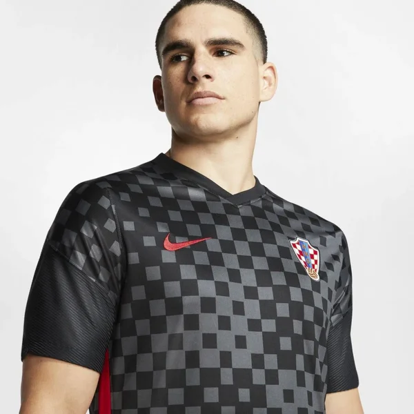 Nike Croatia 2020 Stadium Away Men's Soccer Jersey in Black, Size: Xs, CD0694-060
