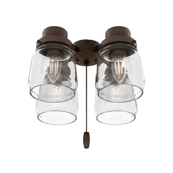 Hunter Fan 99385 Original 4 Light Chestnut Brown Fan Fitter and Glass
