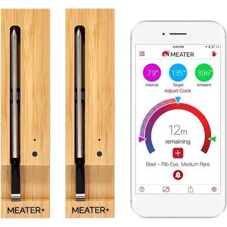 New MEATER+165ft (Combo) Long Range Smart Wireless Meat Thermometer for The Oven Grill Kitchen BBQ Smoker Rotisserie with Blueto