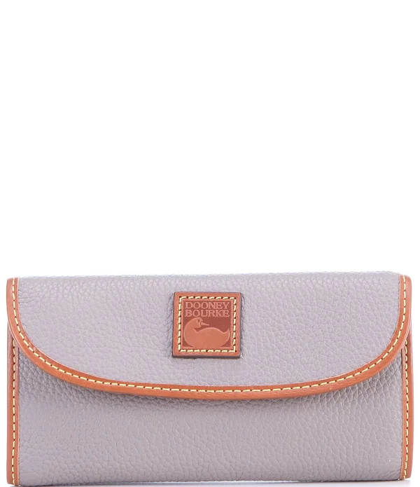 Dooney & Bourke Taupe Pebble Continental Clutch Wallet