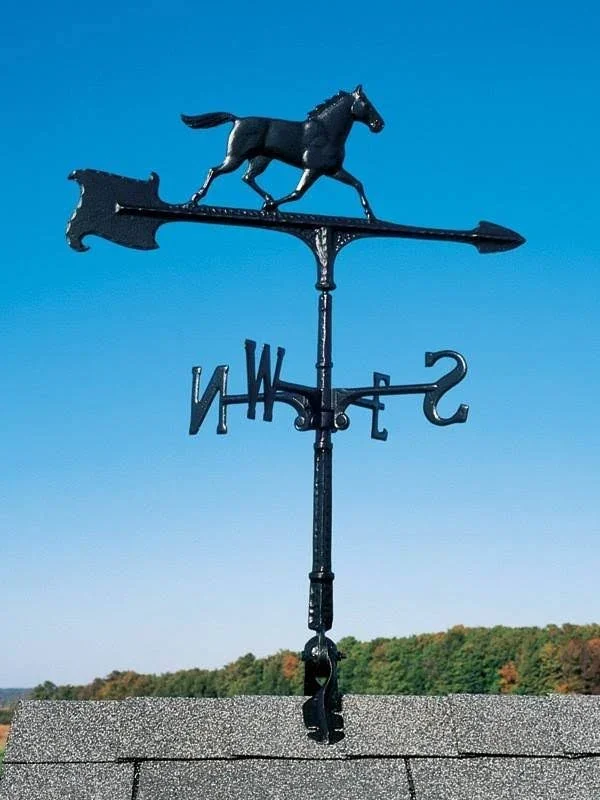 Whitehall 30x22 Horse Accent Weathervane (Black)