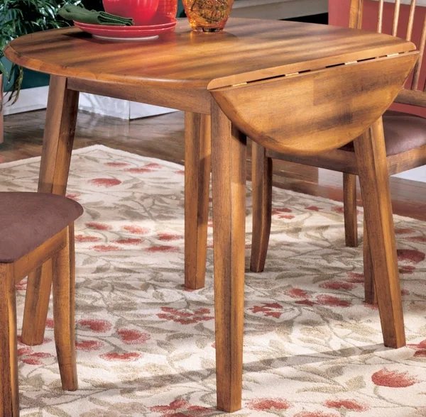 Ashley Berringer Round Drop Leaf Table - Rustic Brown