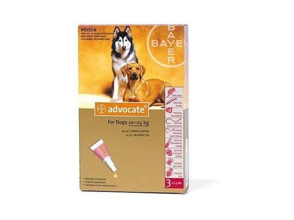 Advocate Large Dog 10-25KG 3 Pack