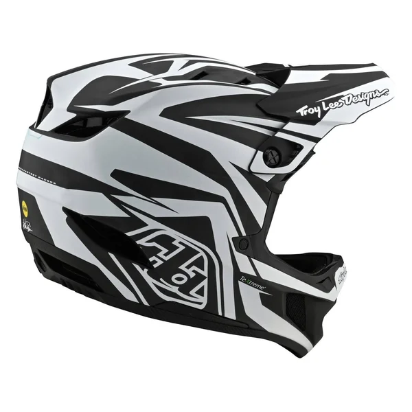 Troy Lee Designs D4 Carbon Slash Helmet - Black-White