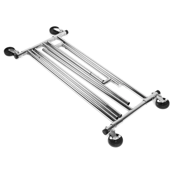 East Bank Designs Commercial Garment Rack, Chrome, Silver