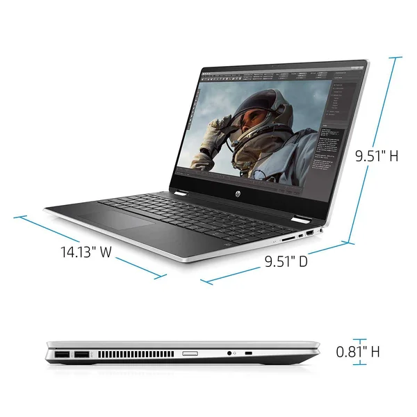 HP Pavilion x360 15.6x22 HD Convertible Touchscreen Laptop, Intel Core i5-8265U Processor, 8GB Memory, 512GB Solid State