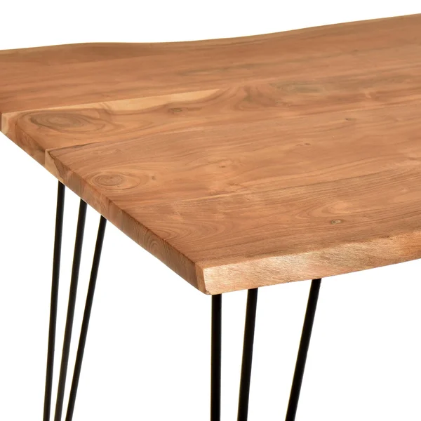 Mila Live Edge Dining Table (Natural - Black)