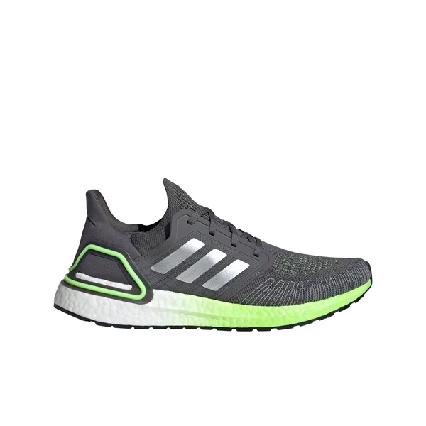 Adidas Ultraboost 20 Shoes - Men's - Grey Five - Silver, Signal Green - 14