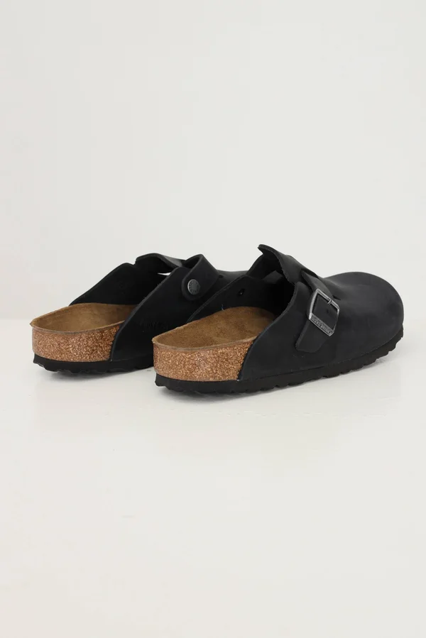 Birkenstock- Boston Leather Slippers- Woman- 37 - Black