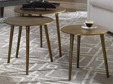 Uttermost Kasai Coffee Tables (Set of 3) - Gold - 25148