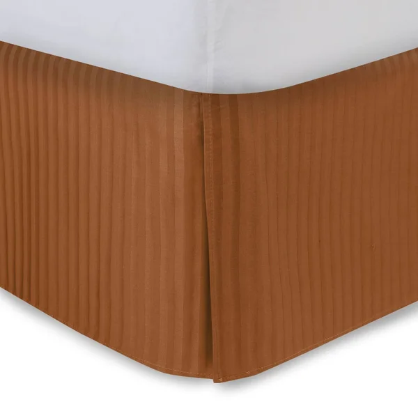 Harmony Lane King Size Tailored Bed Skirt - 14 inch Drop Dust Ruffle, Amber