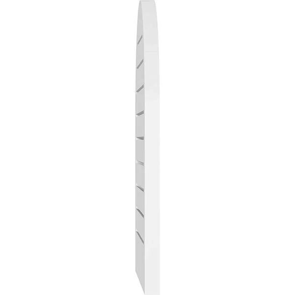 Ekena Millwork GVPRT22X2802SF 22x22W x 28x22H Round Top Surface Mount PVC Gable Vent: Functional - w/ 2x22W x 1-1/2x22P Brickmoul