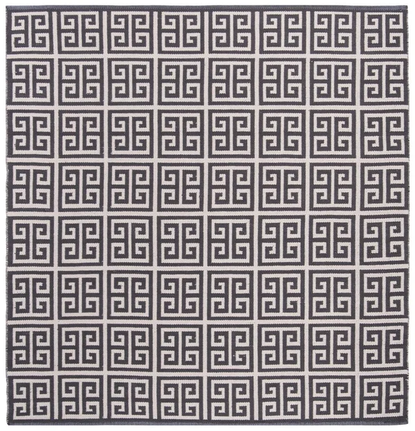 Safavieh Montauk MTK724E Area Rug Dark Grey - Ivory 6& x 6& Square