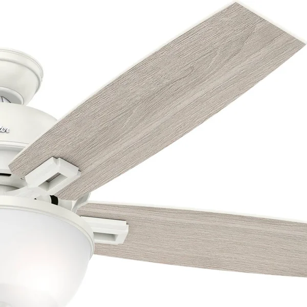 Hunter 53334 52x22 Donegan Ceiling Fan with Light, Fresh White