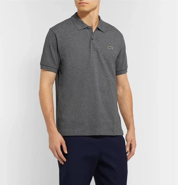 Lacoste Short Sleeved Polo T Shirt Grey