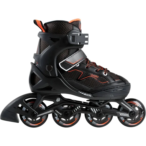 Oxelo Kid's Fit 3 Inline Fitness Skates, 6 to 12 Years in Dark Blue, Size W5 - 7.5/M3.5 - 6