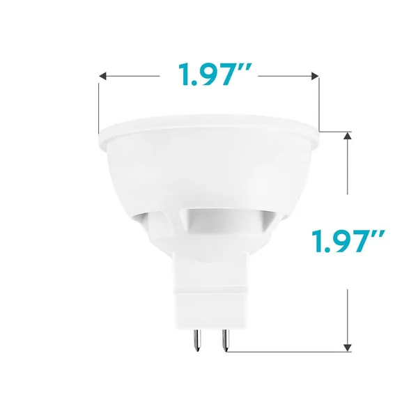 Luxrite MR16 LED Bulb 50W Equivalent - 12V, 5000K Bright White Dimmable, 500 Lumens, GU5.3 LED Spotlight Bulb 6.5W, Enclosed Fixt