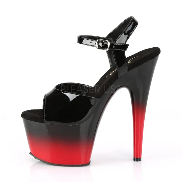 Pleaser - ADORE-709BR-H 12, Black Patent/Black-Red