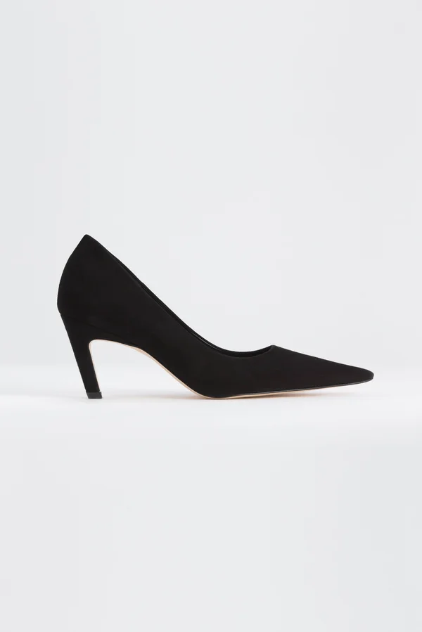Women's Icon Pump 75 in Suede Black - Size 10, Good American