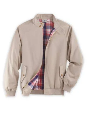 John Blair Men's Poplin Jacket, Stone Grey XL