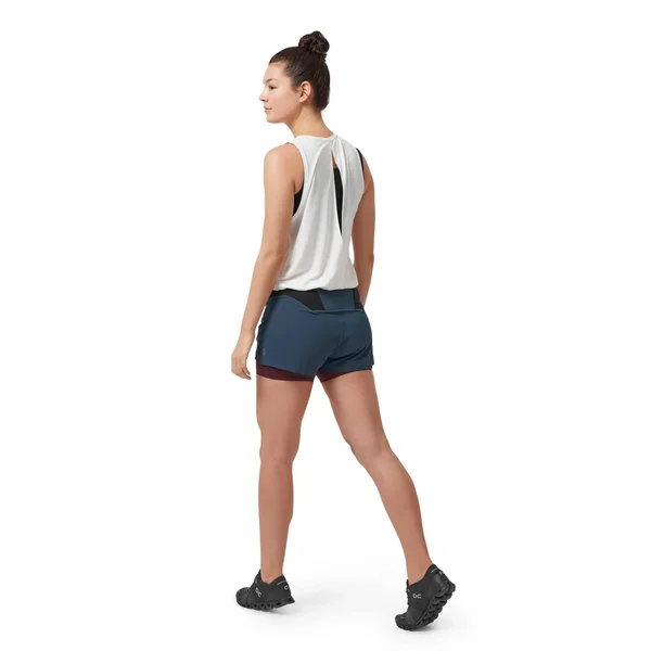 on Running Women's Running Shorts - Navy/Mulberry, Medium