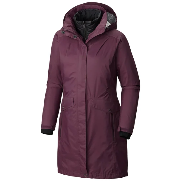 Columbia Women's EvaPOURation Trench interchange Jacket, Dusty Purple, Small