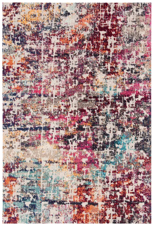 Safavieh Madison MAD458C 5&3x22 x 7&6x22 Red, Light Blue Area Rug